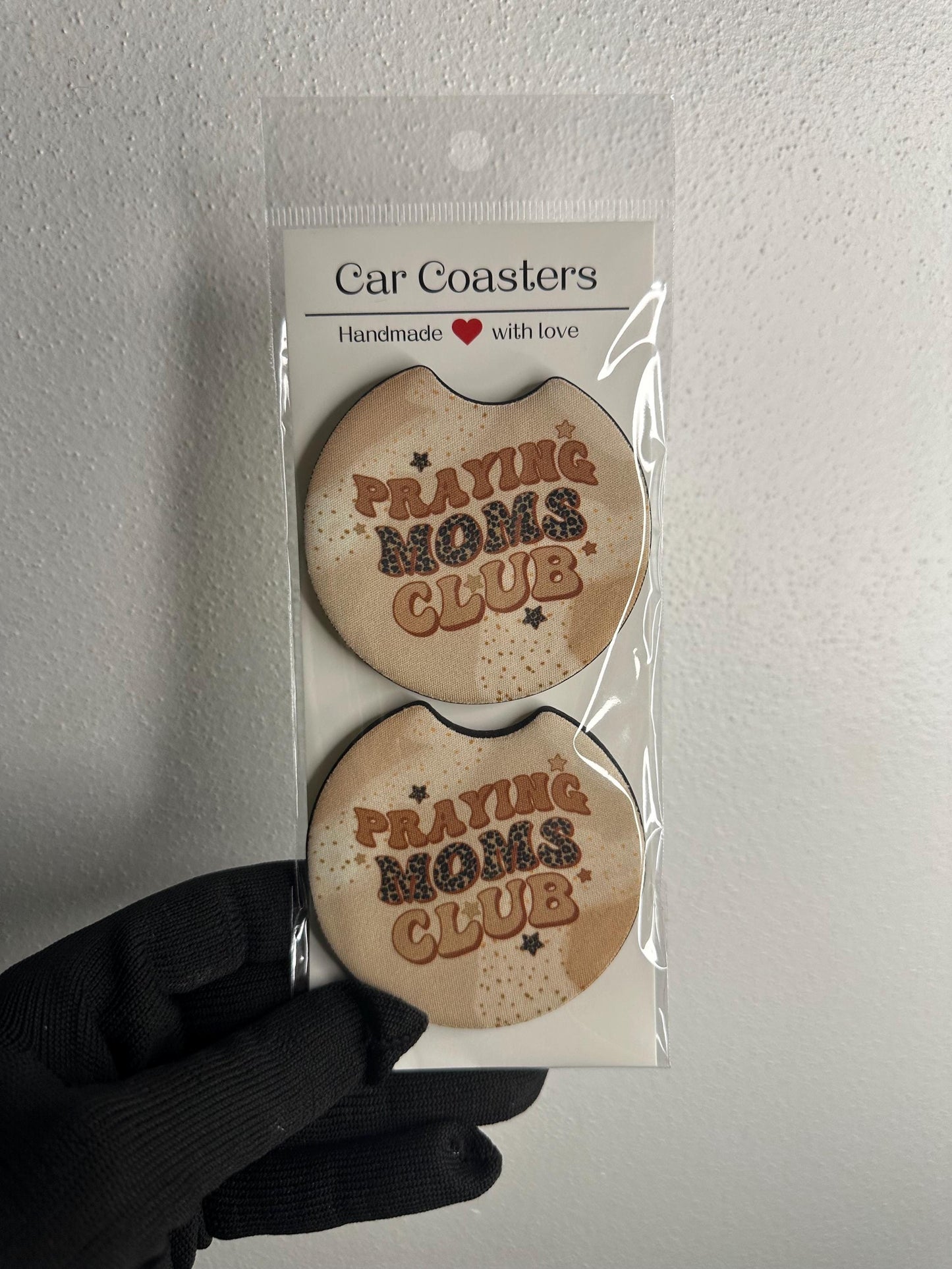 Praying Moms Club Car Coasters | Neoprene Cup Holder Set