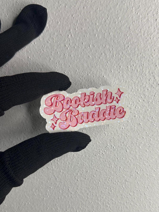 Bookish Baddie Sticker | Holographic Vinyl, Laptop Decal