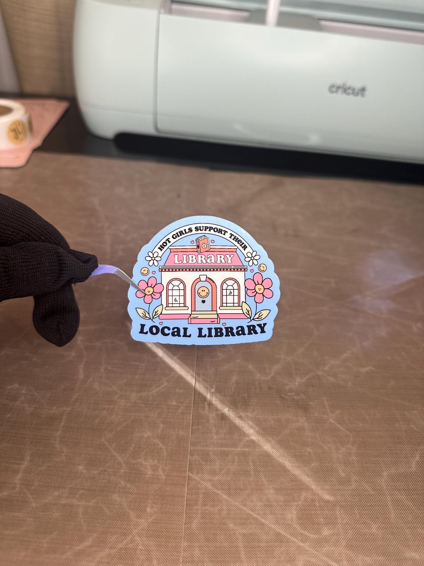 Bookish Sticker | Hot Girls Support Their Local Library | Kindle, Laptop Decal