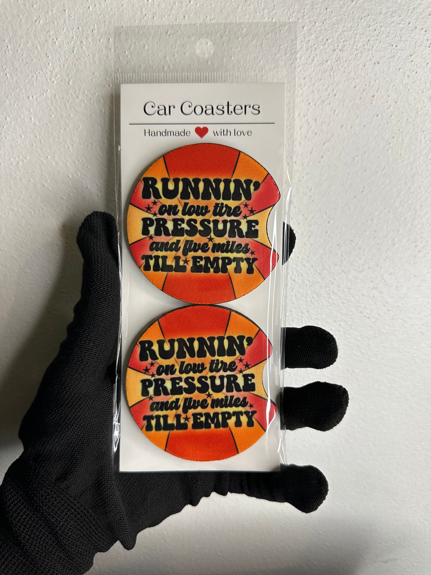 Funny Car Coasters | Cute Car Accessories | Fun Car Accessory | Holiday Gifts | Cup Coaster Set | Neoprene