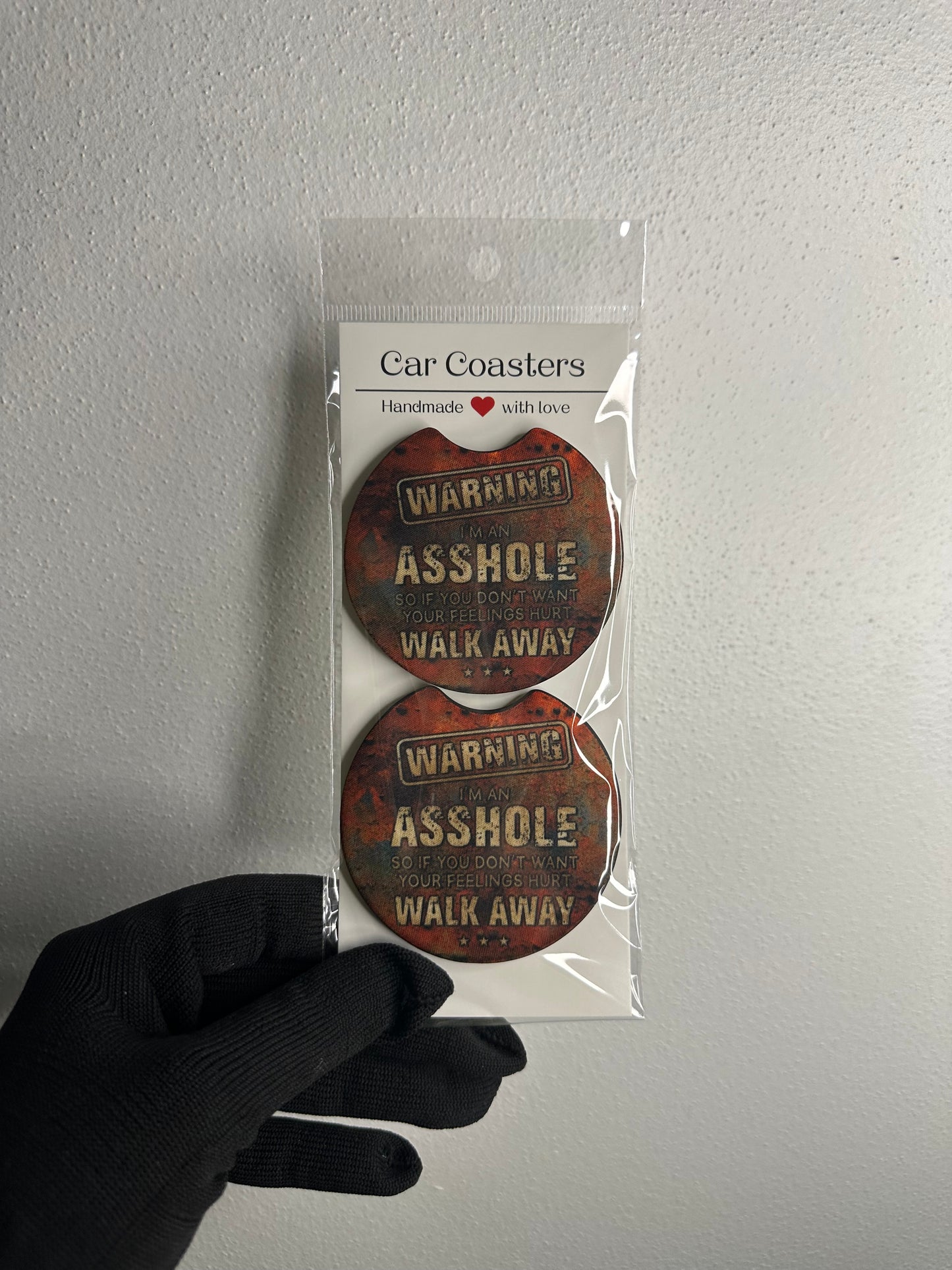 Funny Car Coasters | Sarcastic Neoprene Cup Holder Coaster Set