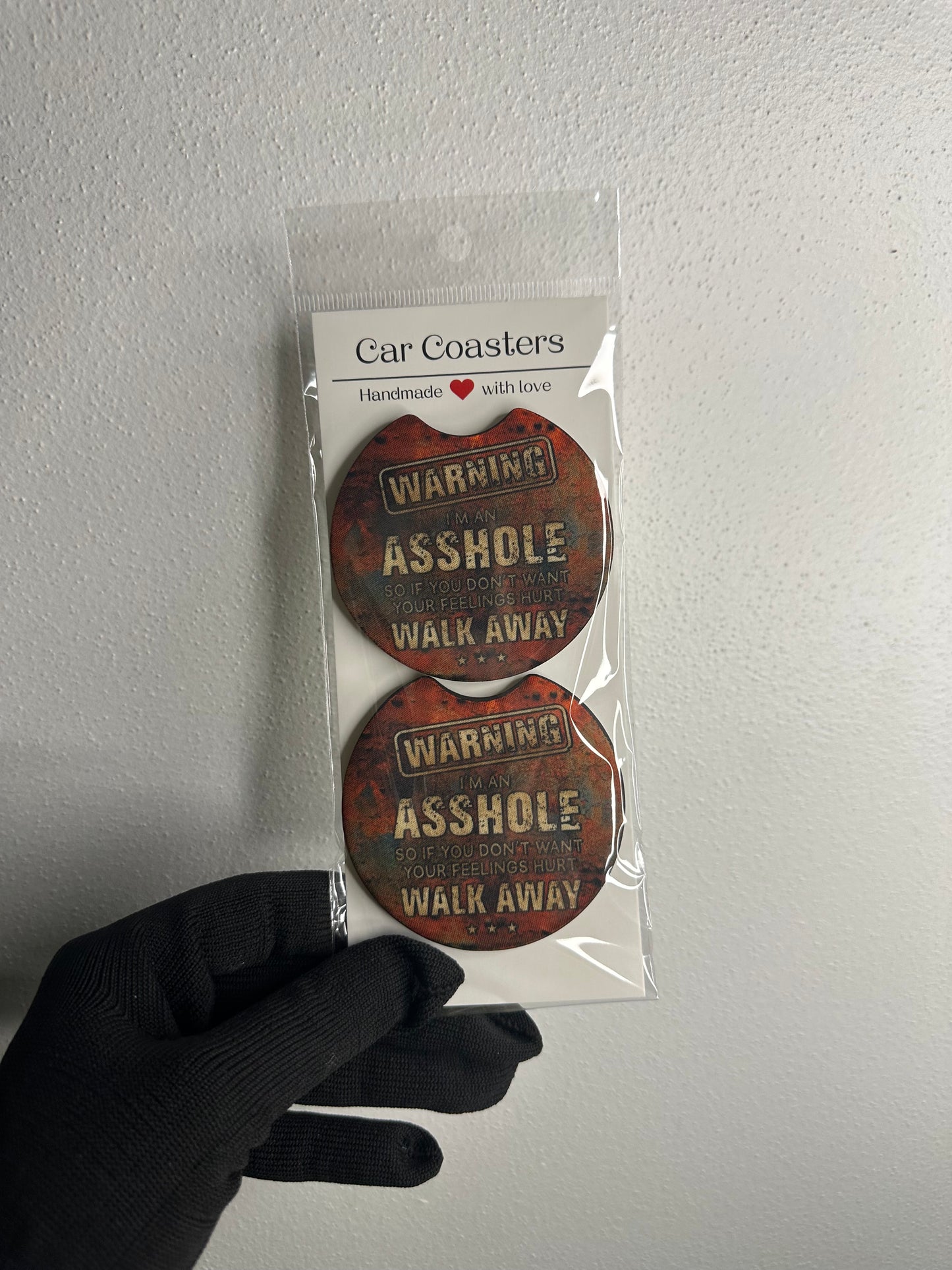 Funny Car Coasters | Sarcastic Neoprene Cup Holder Coaster Set