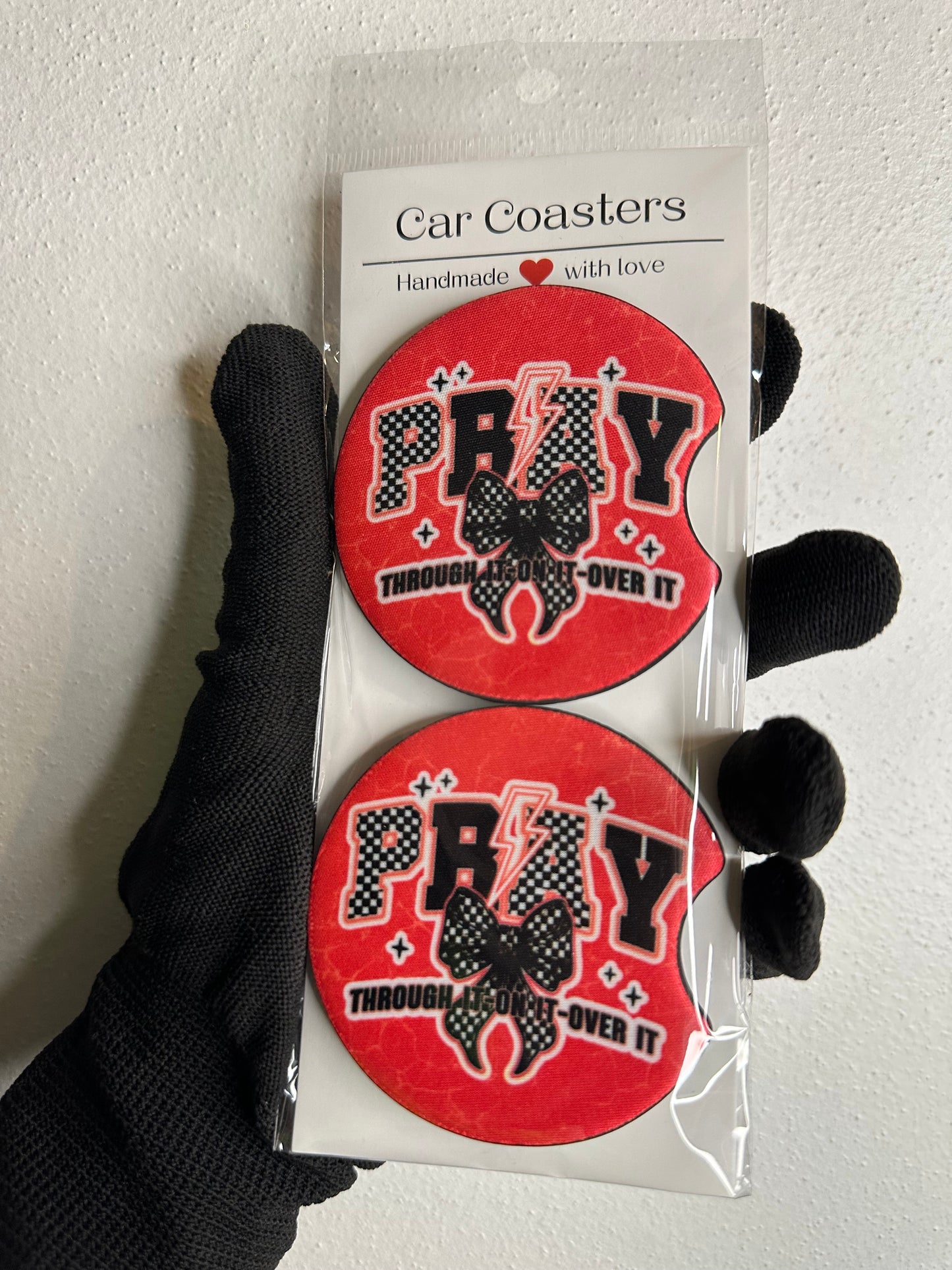 Christian Car Coasters | Cute Car Accessories | Car Accessory | Holiday Gifts | Cup Coaster Set | Neoprene