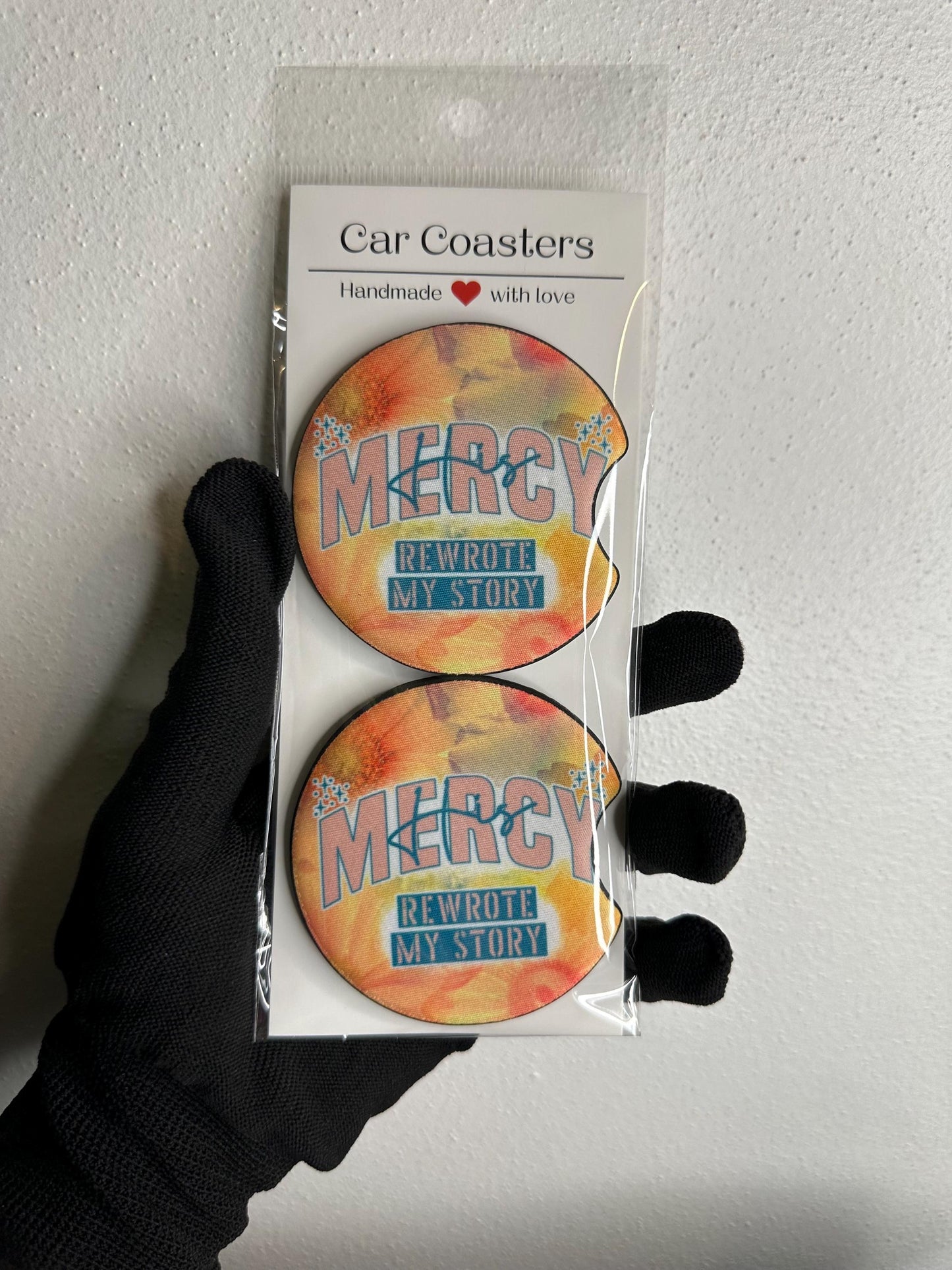 Christian Car Coasters | Cute Car Accessories | Seasonal Car Accessory | Holiday Gifts | Cup Coaster Set | Neoprene
