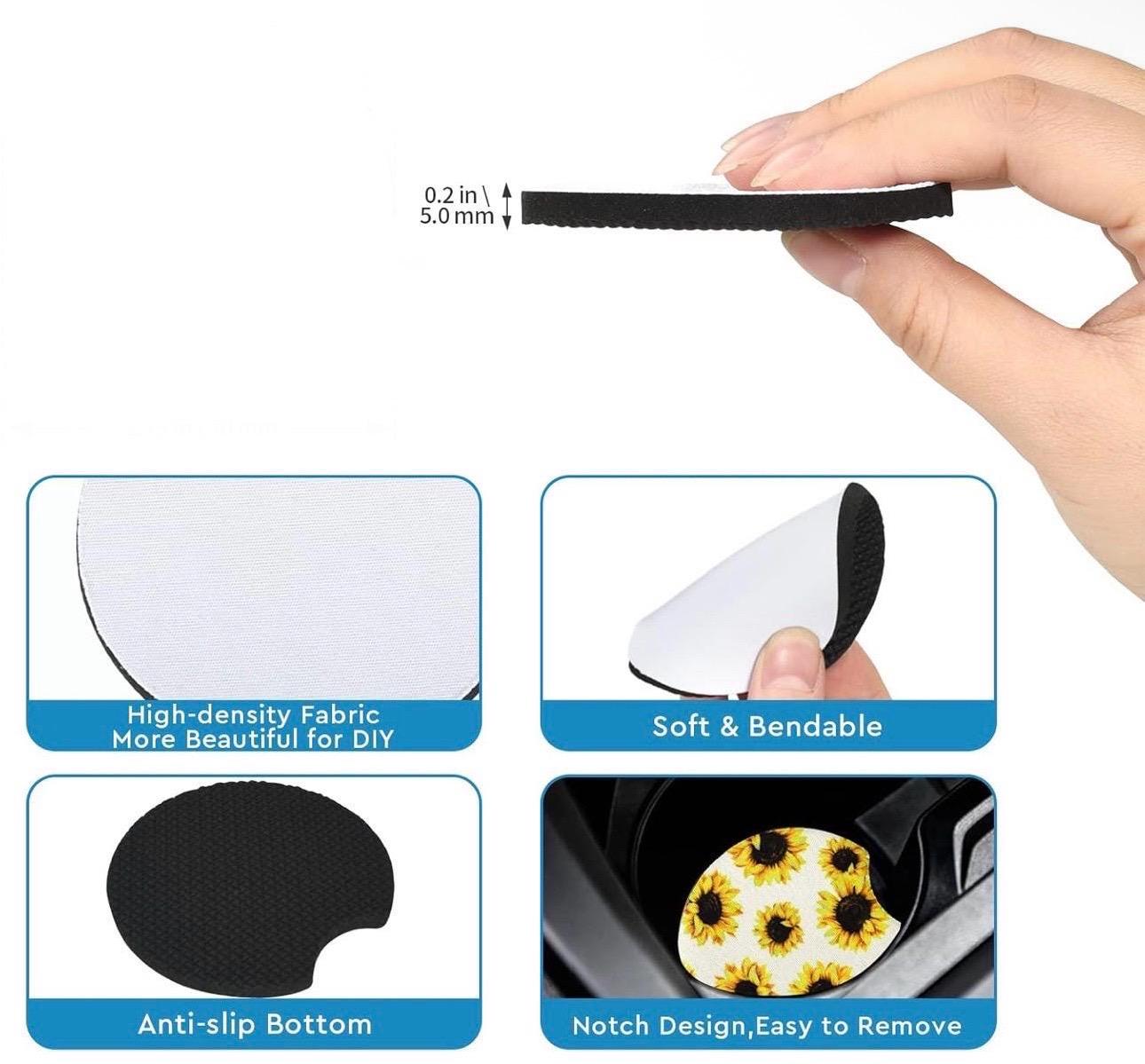 Funny Car Coasters | Sarcastic Neoprene Cup Holder Coaster Set