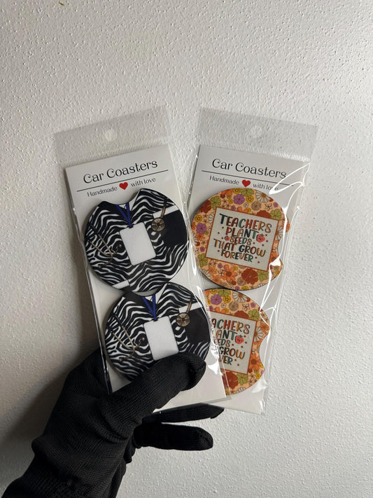 Nurse | Teacher Gift | Neoprene Car Coaster Set