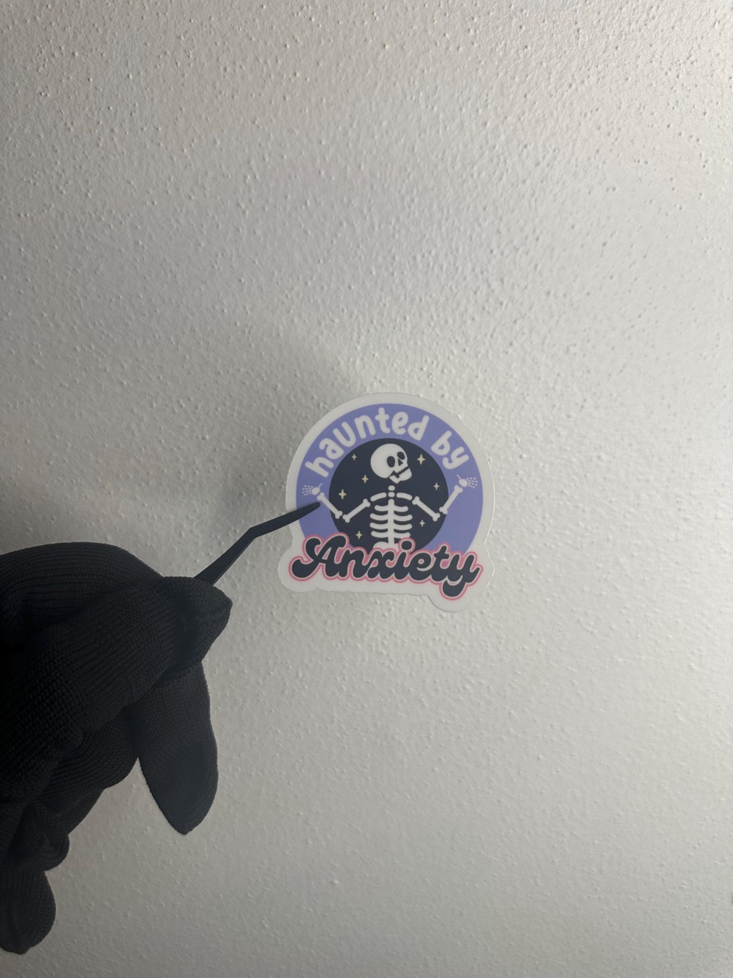 Haunted By Anxiety Sticker | Anxiety Laptop Decal