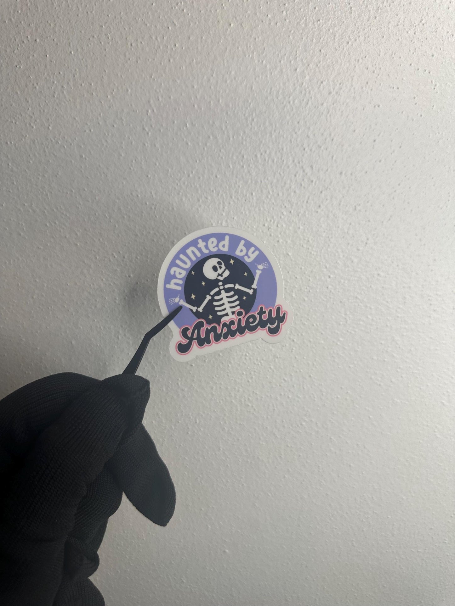 Haunted By Anxiety Sticker | Anxiety Laptop Decal