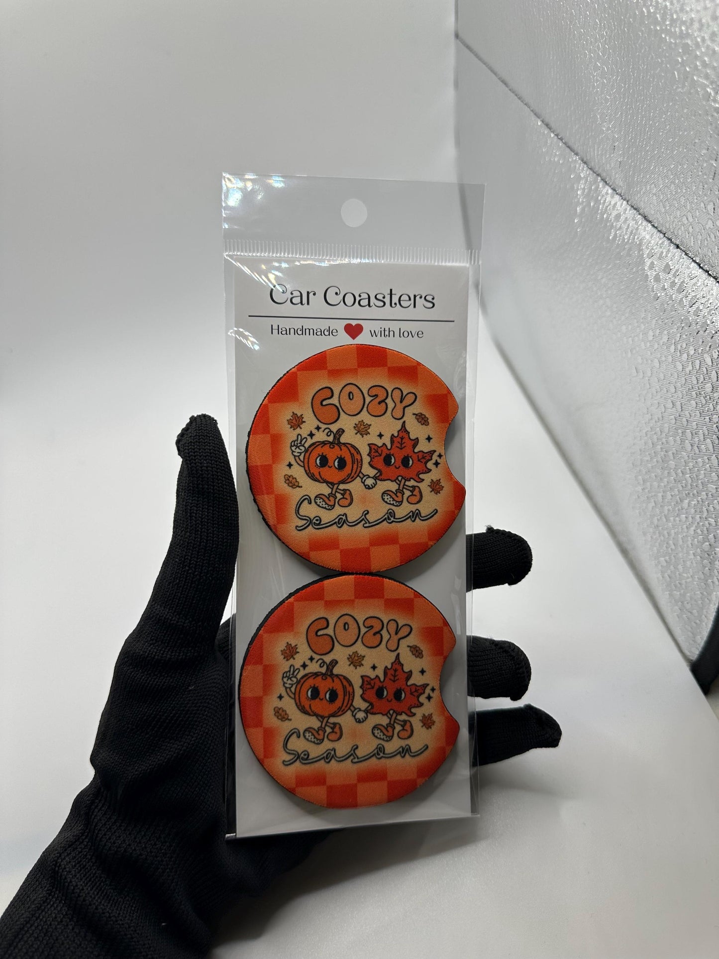 Fall Car Coasters | Neoprene Cup Coaster Set