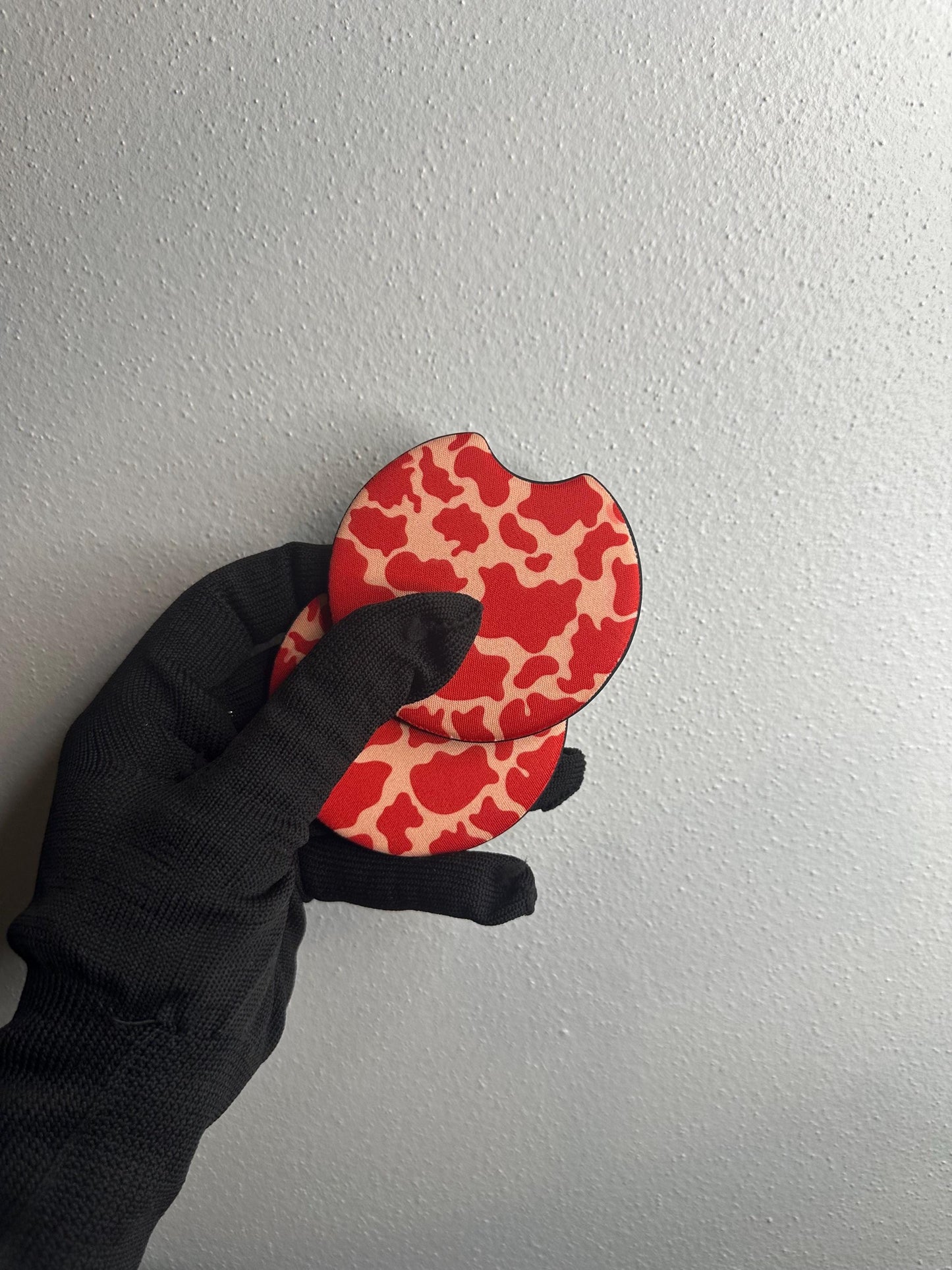 Animal Print Neoprene Car Coaster Set | Handmade Accessories