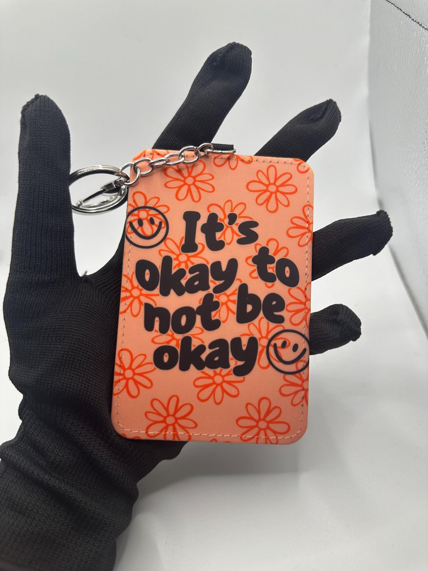 Its Okay To Not Be Okay Keychain Wallet | PU Leather Card Holder | ID Holder