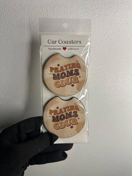 Praying Moms Club Car Coasters | Neoprene Cup Holder Set