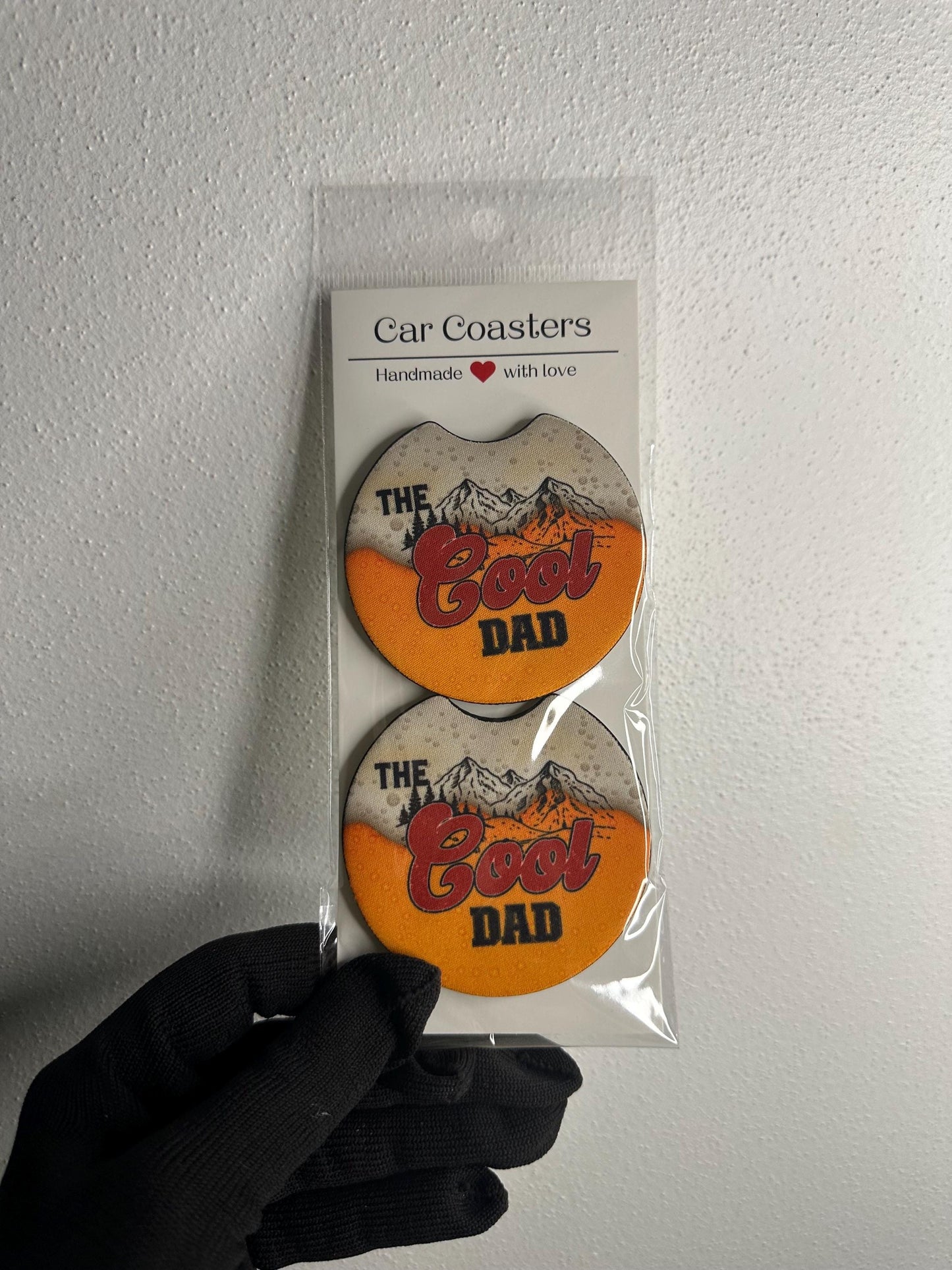 Cool Dad Car Coaster | Neoprene Cup Holder Set