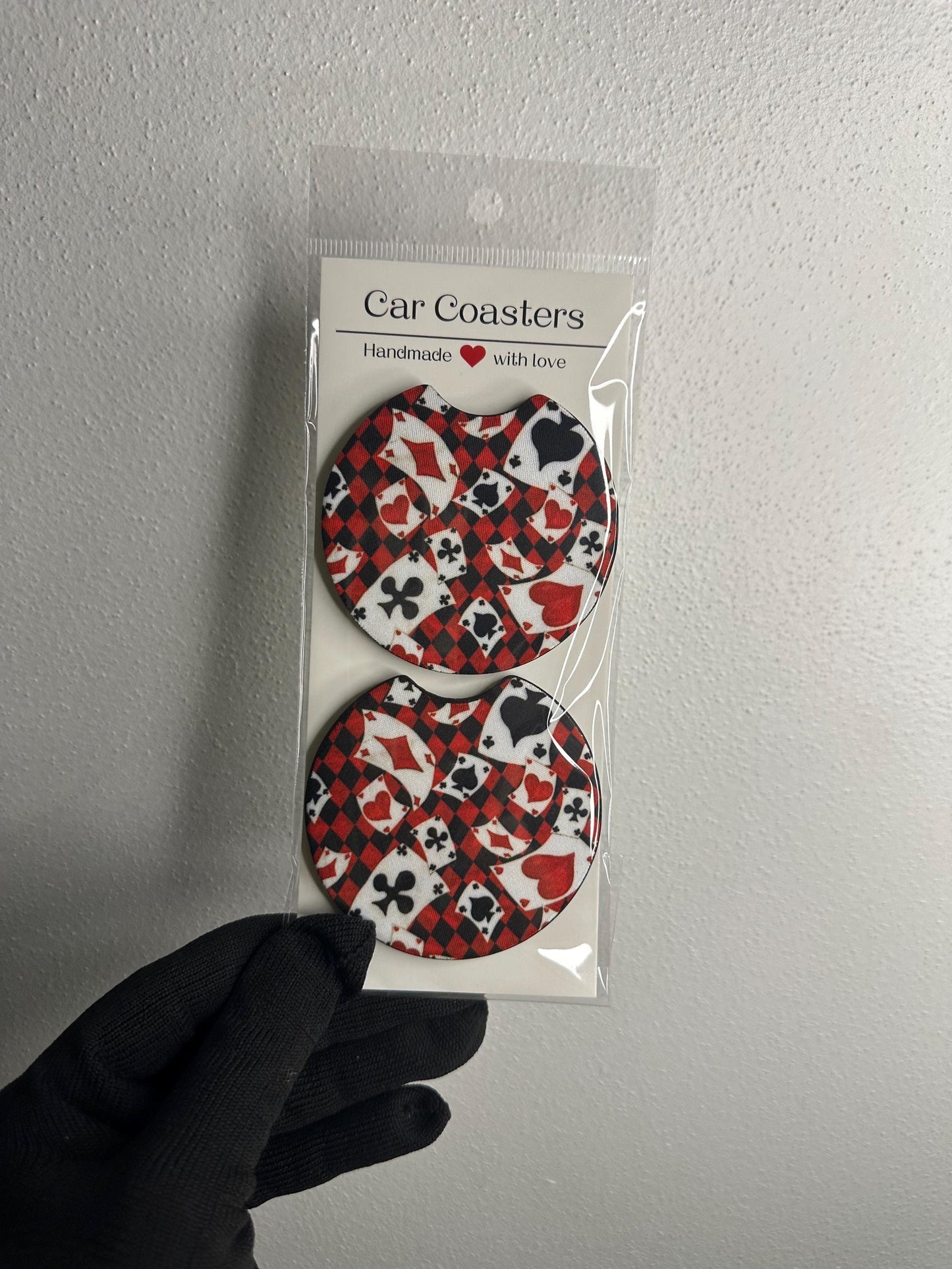 Playing Cards Car Coaster | Neoprene Cup Holder Insert