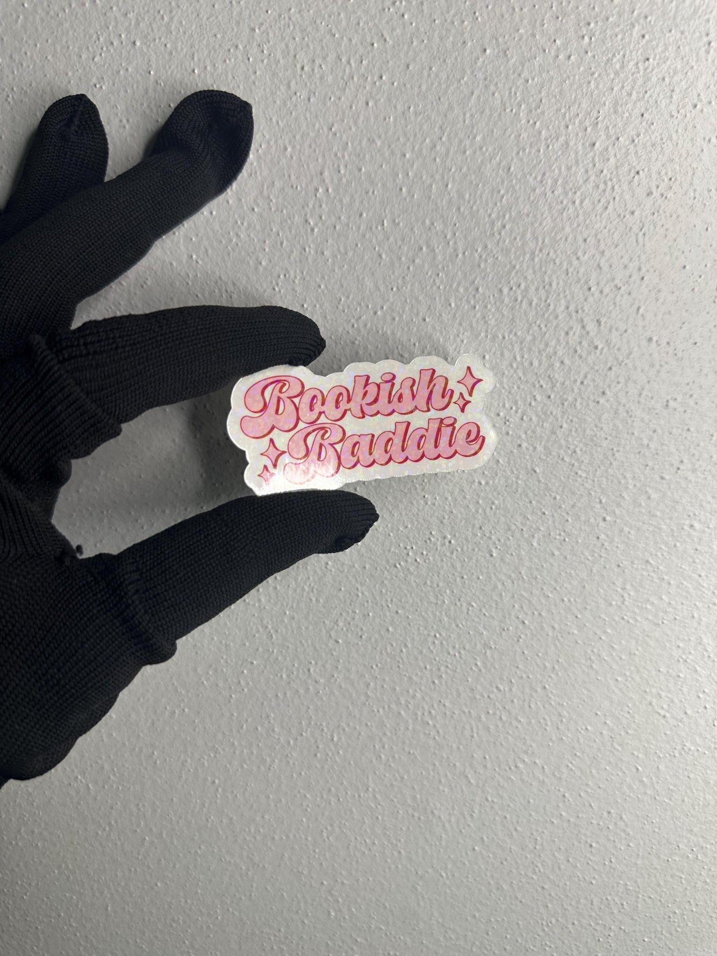 Bookish Baddie Sticker | Holographic Vinyl, Laptop Decal