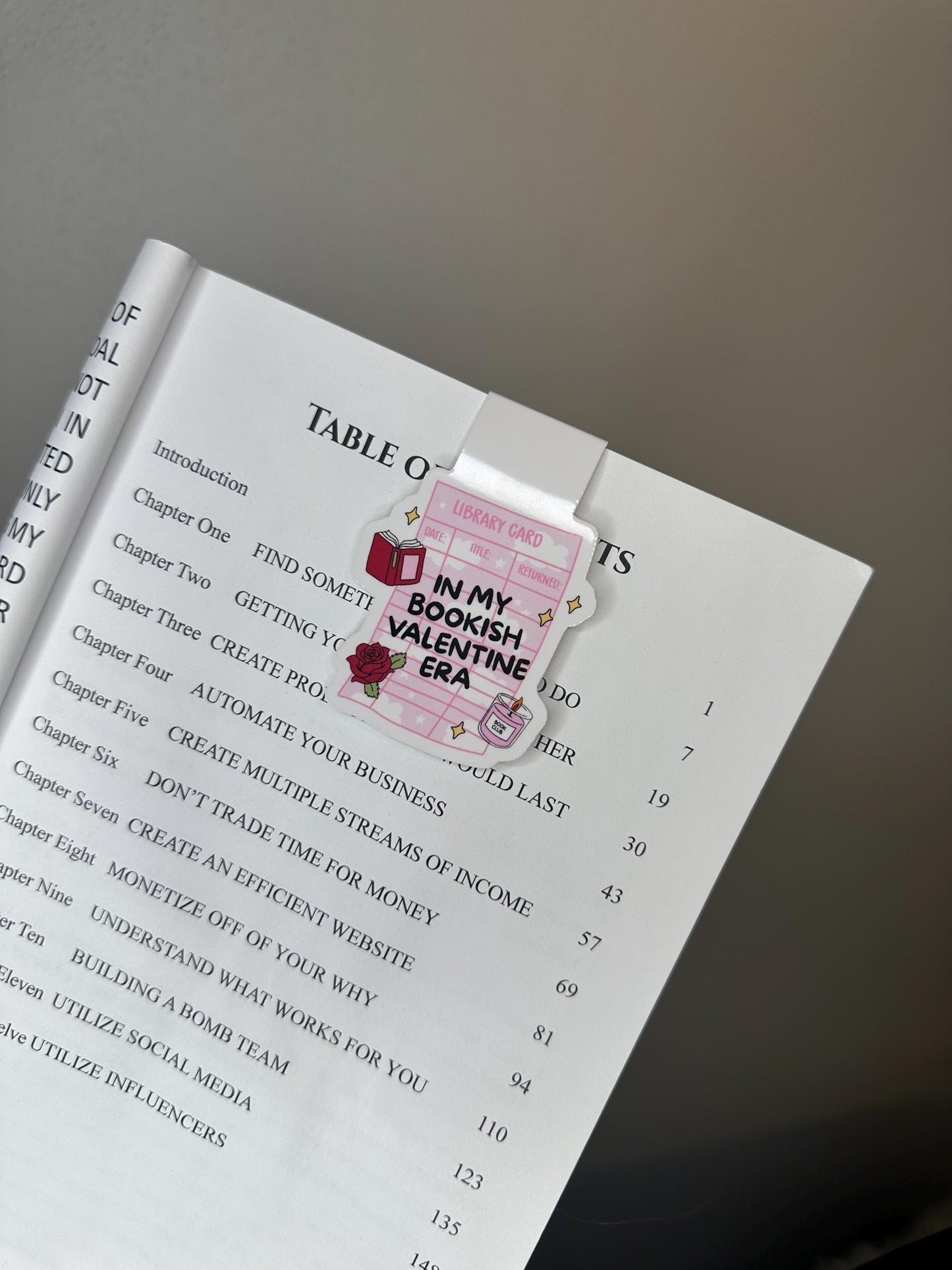 Valentine's Day Magnetic Bookmark | Laminated Cardstock