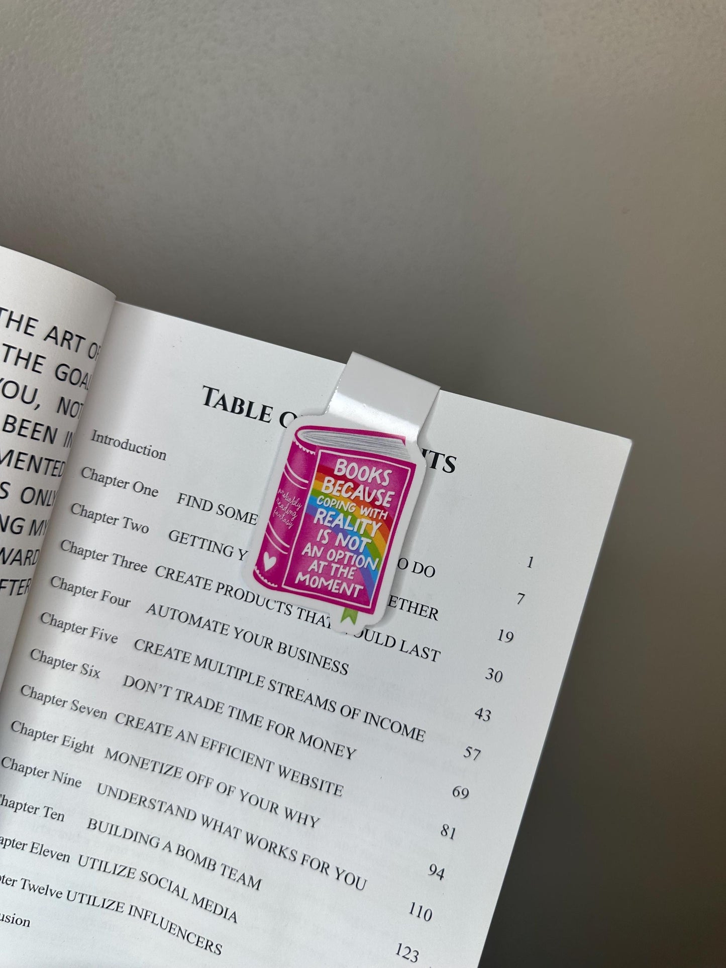 Bookish Magnetic Bookmark | Books Because Reality Design
