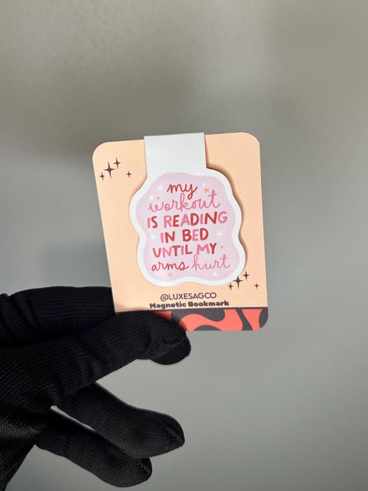 Reading Is My Workout Magnetic Bookmark | Book Lover Gift