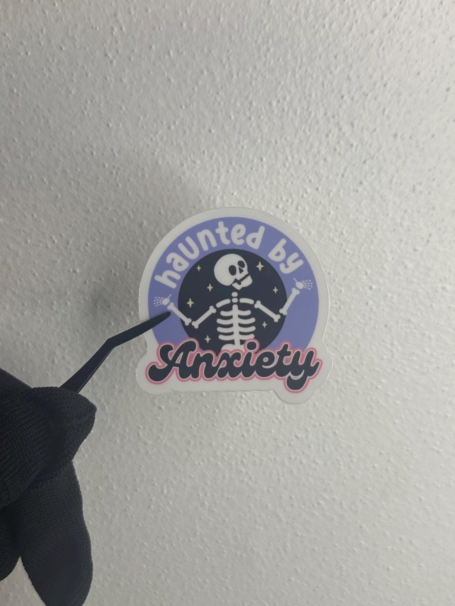 Haunted By Anxiety Sticker | Anxiety Laptop Decal