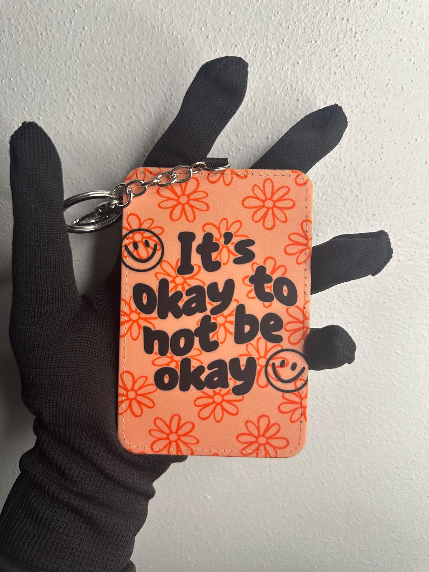 Its Okay To Not Be Okay Keychain Wallet | PU Leather Card Holder | ID Holder