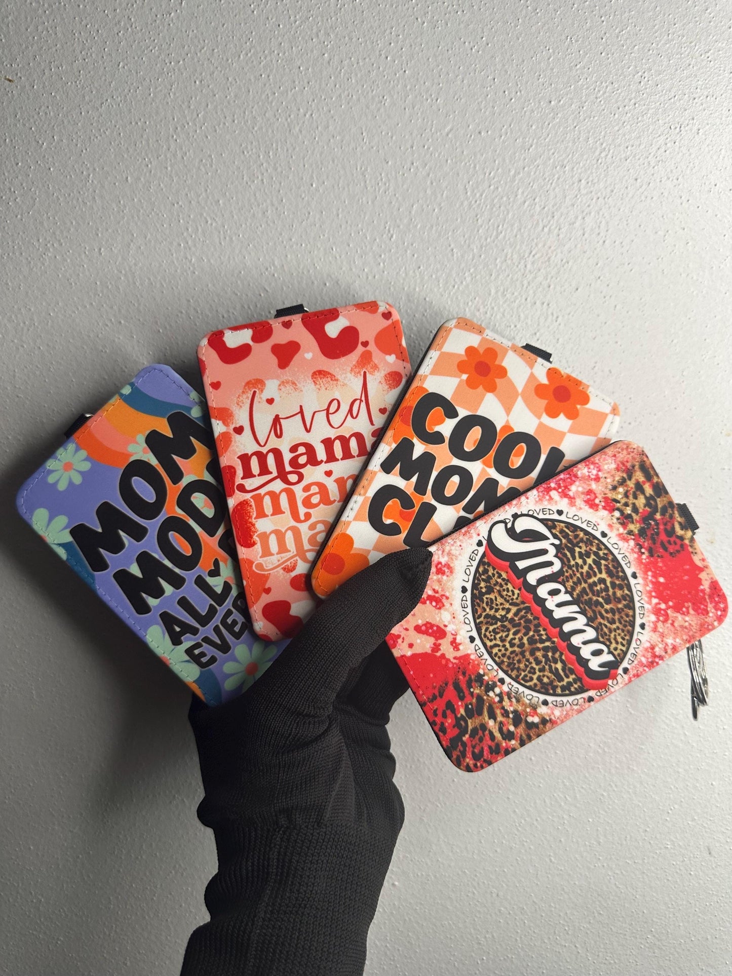 Mama Keychain Wallet | PU Leather Card Holder | ID Holder
