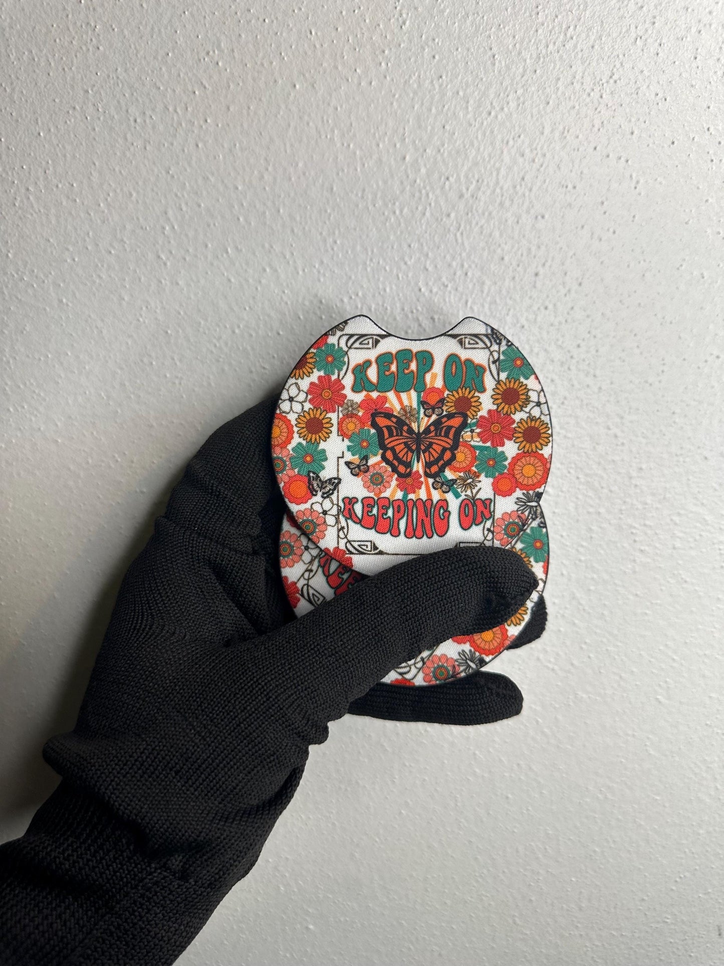 Floral Car Coaster Set | Keep On Keeping On, Neoprene