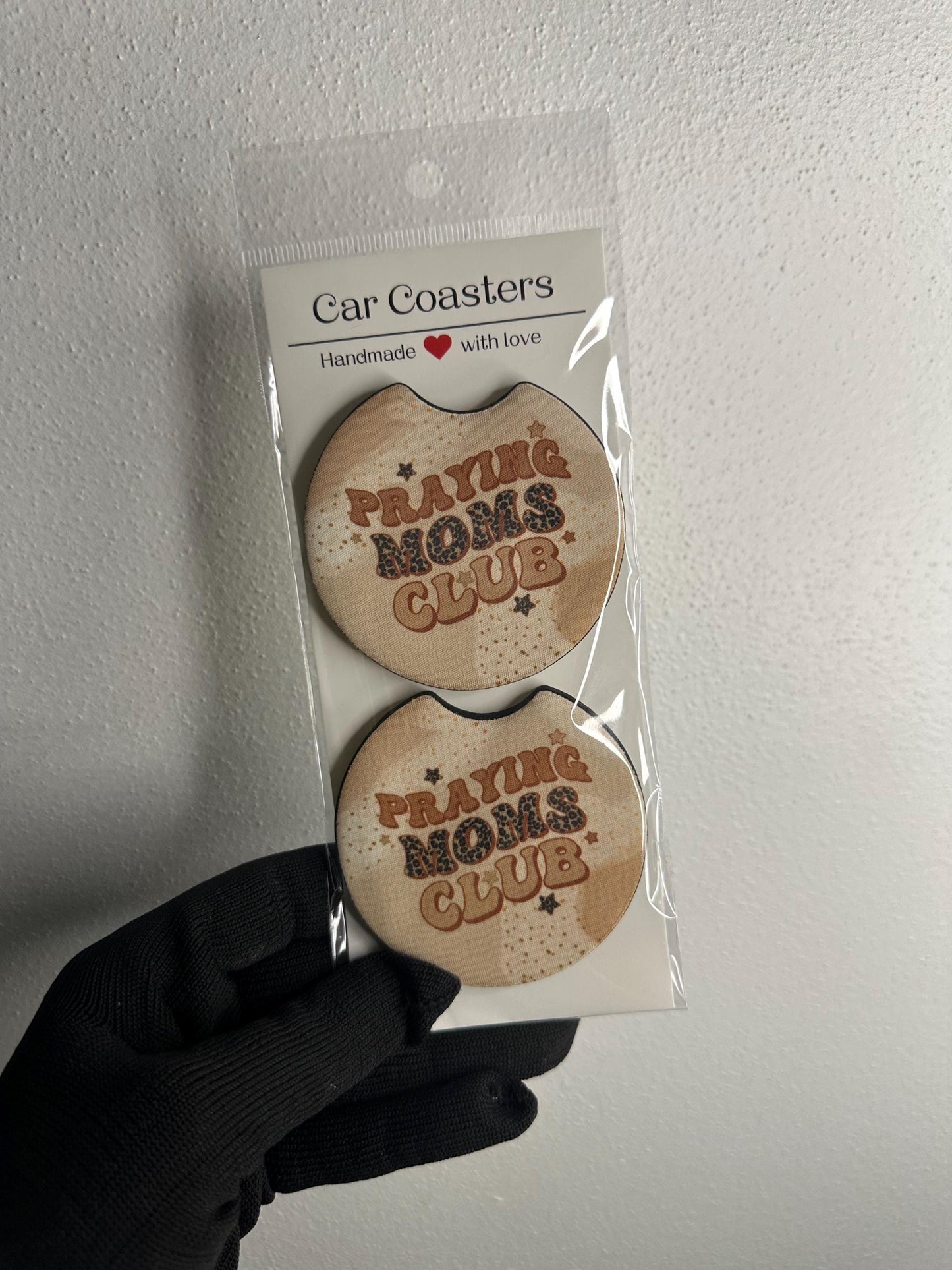 Praying Moms Club Car Coasters | Neoprene Cup Holder Set