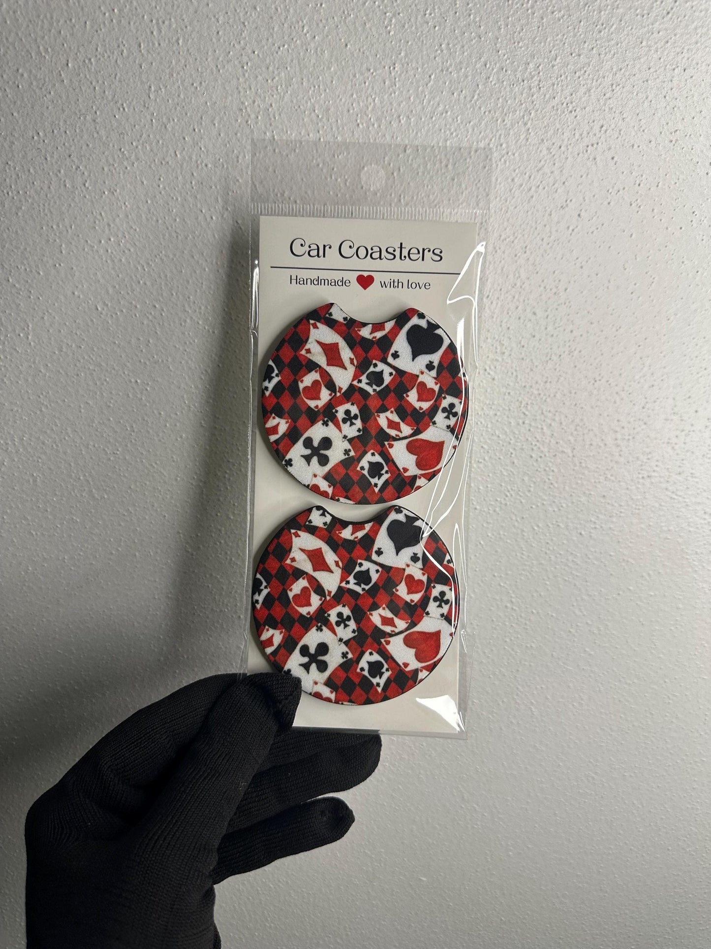 Playing Cards Car Coaster | Neoprene Cup Holder Insert
