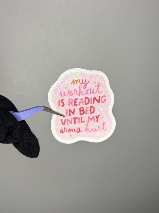 Reading Is My Workout Sticker | Book Lover Gift