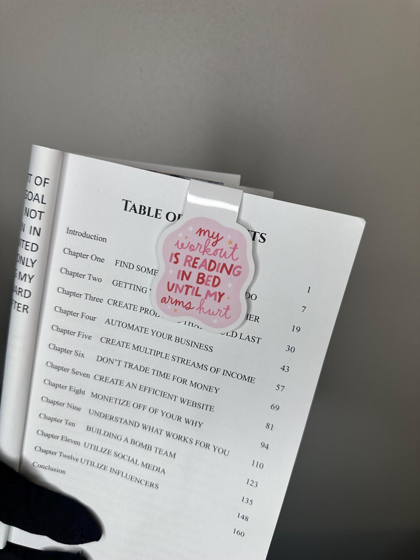 Reading Is My Workout Magnetic Bookmark | Book Lover Gift