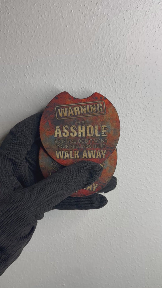 Funny Car Coasters | Sarcastic Neoprene Cup Holder Coaster Set